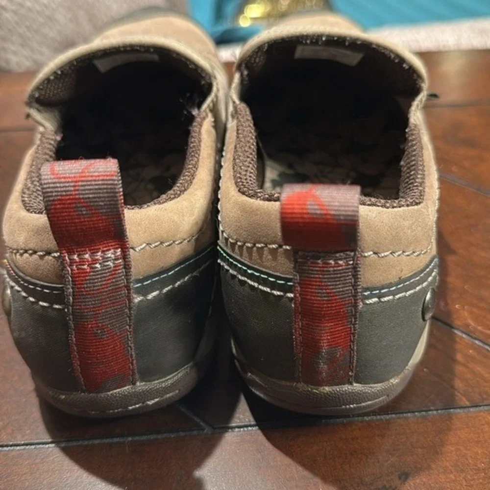 Merrell Womens Encore Slip On Shoes Taupe Brown Suede Outdoor Loafers J89552‎